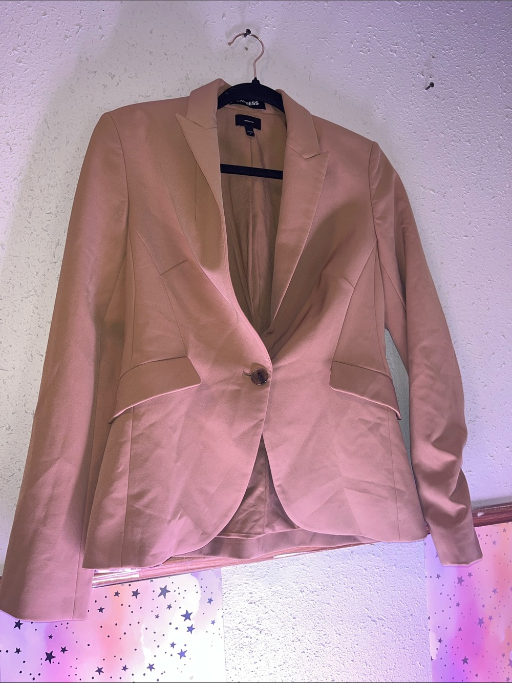 Theory Blush Pink Tailored Single-Button Blazer